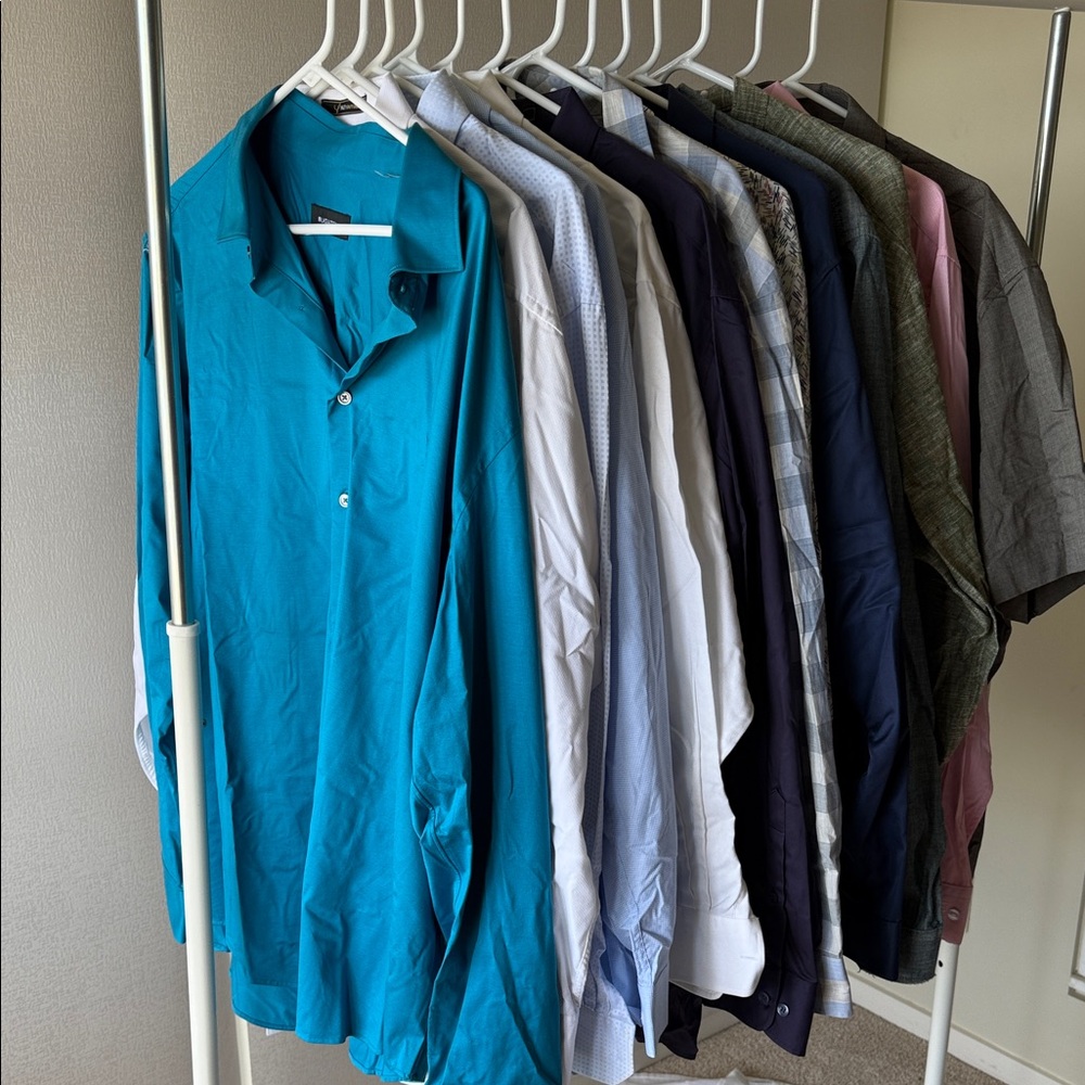 Lot of 13 Men’s Dress Shirt, size XXL, various colors
